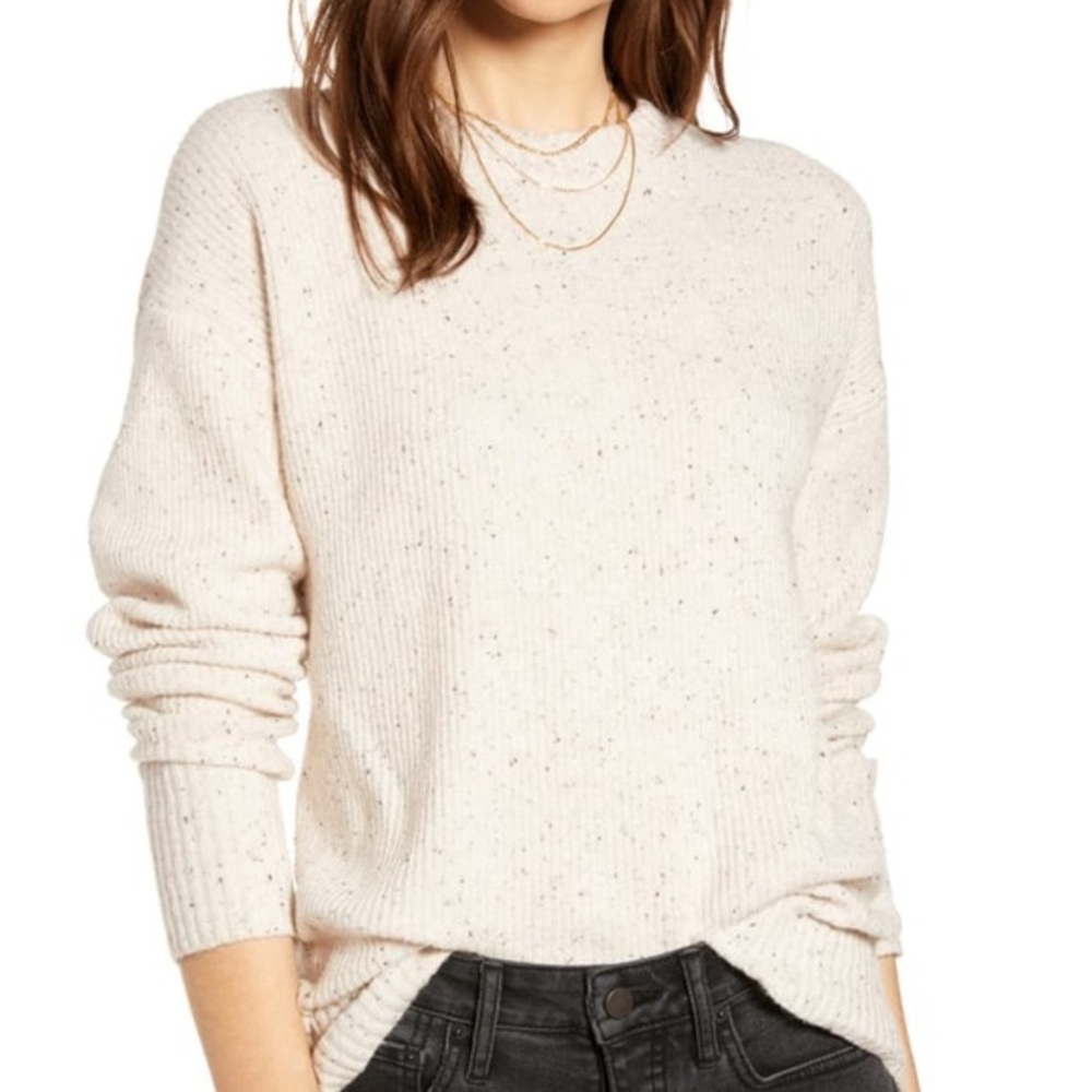 SomethingNavy Flecked Crewneck